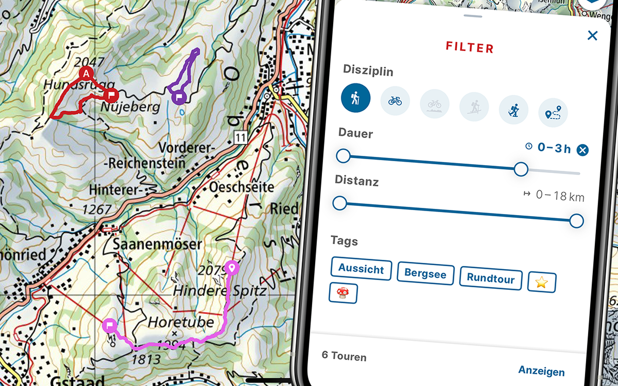 Neue Funktionen der Swisstopo-App: Erleichterte Tourenplanung und Alltagsnavigation