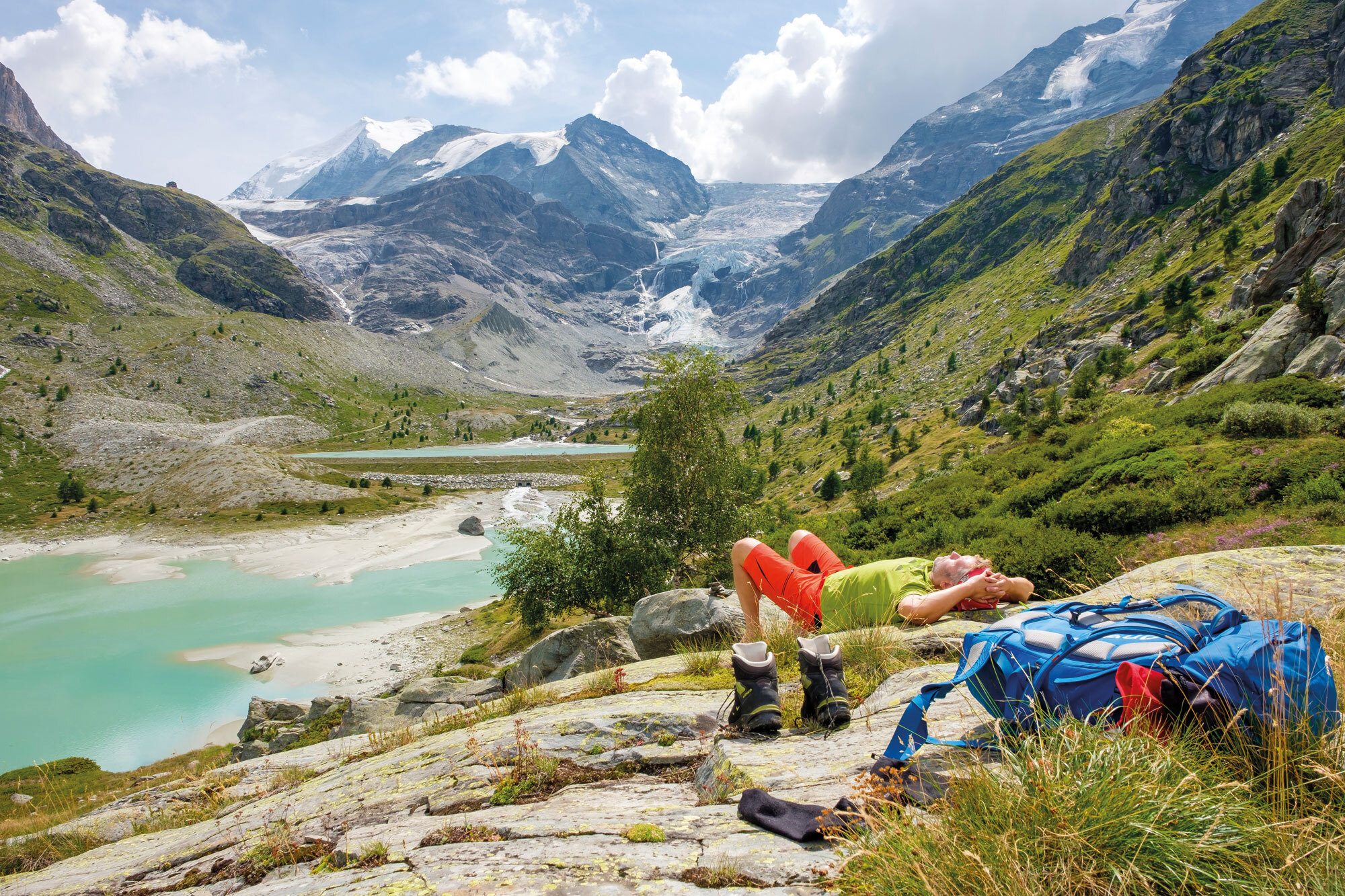 Wandern entlang der Sprachgrenze durch die Walliser Alpen