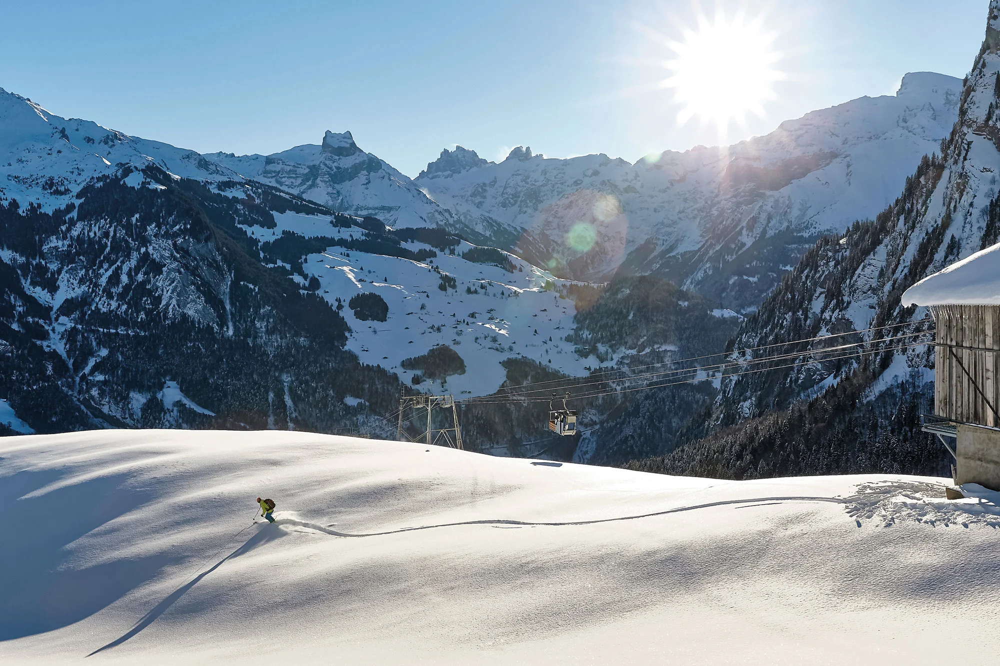 Zeitreise in der Kuhgondel: Skitouren in Engelberg