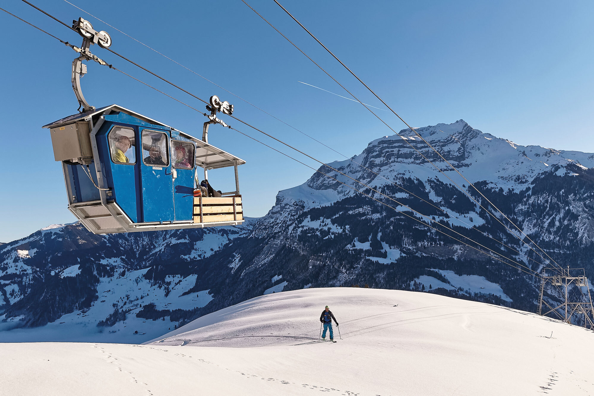 Zeitreise in der Kuhgondel: Skitouren in Engelberg