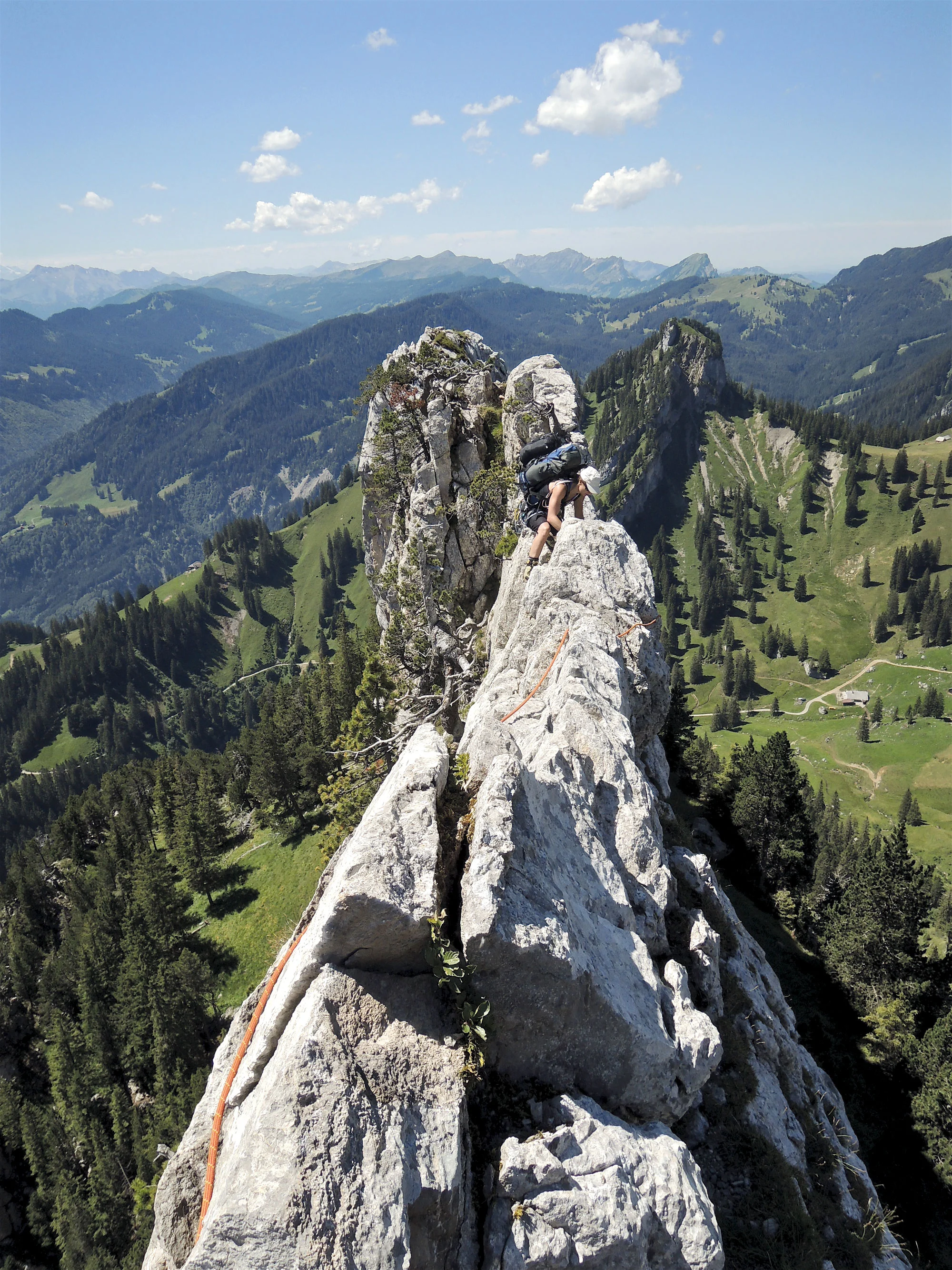 Bergsteigen am Brotmessergrat