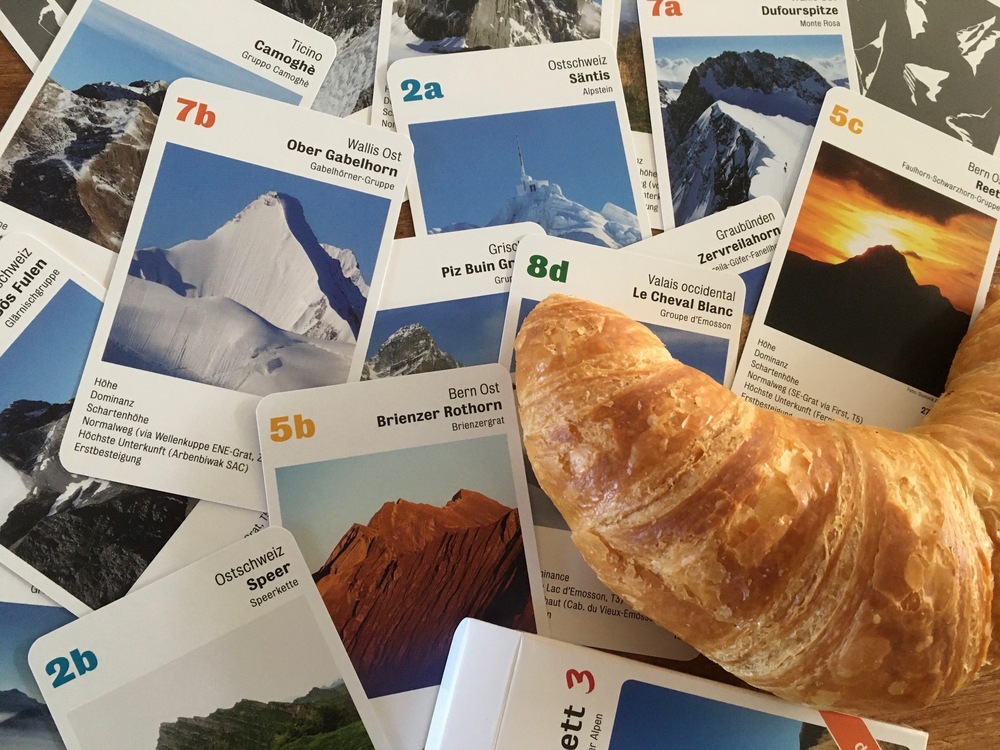 Alpinquartett: Schweizer Kartenspiele mit Bergen, Seen und Hütten