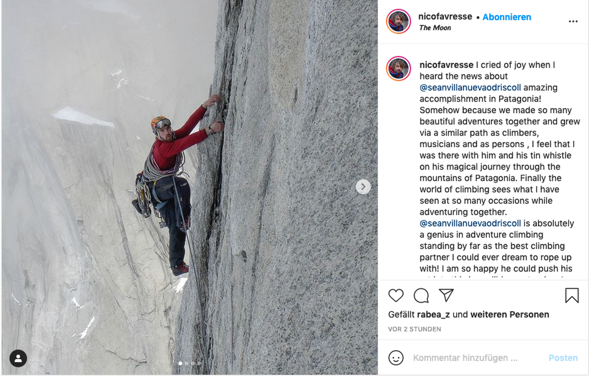 Sean Villanueva O'Driscoll gelingt erste Solobegehung der Fitz Roy Traverse