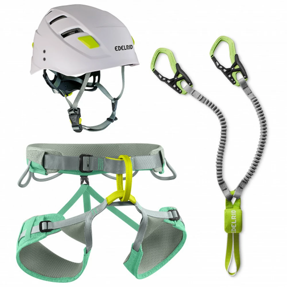 Edelrid Klettersteigset Cable Comfort 5.0 54-62cm Gurt Energy Helm Titan wh 