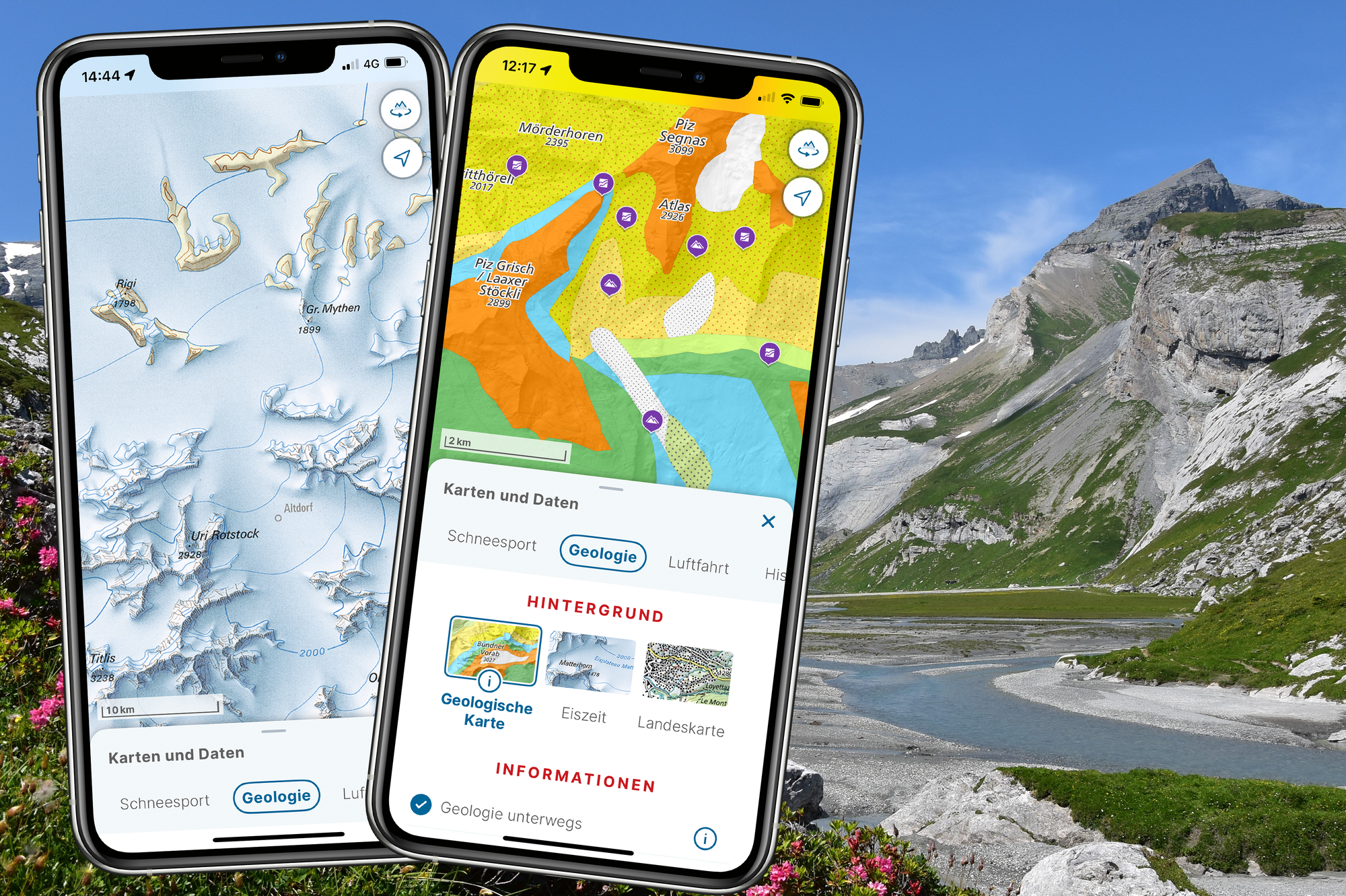 Swisstopo-App – Offlinesuche & Geologie Update