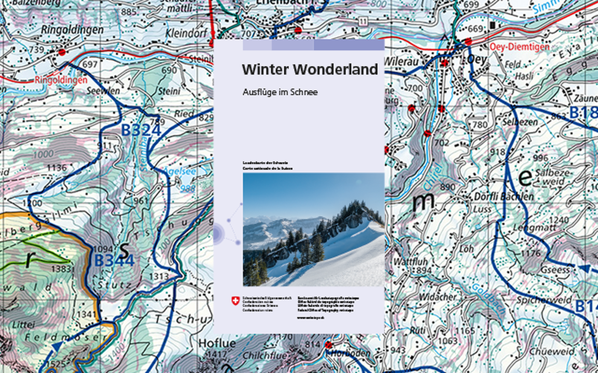 Neu: Die Schneesportkarte auf Papier nach Mass