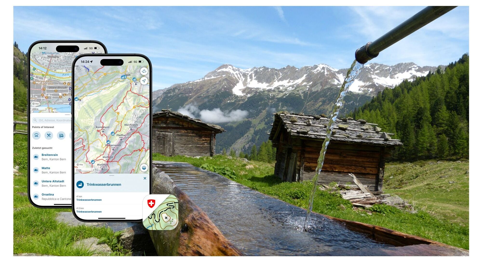 swisstopo-App Update 1.22: Neue Suche und POIs